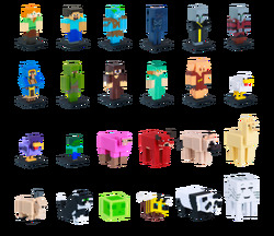 MINECRAFT 3D 6 CM FIGURE 1 PC FOILBAG S2 ASST CDU FOILBAG S2 ASST - Minecraft