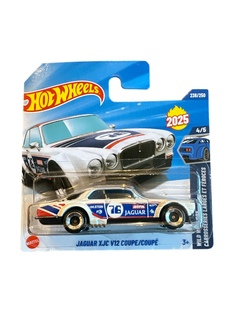 Hot Wheels 1:64 - Jaguar XJC V12 Coupe - 4/5 Wild Wildbody Hvit jaguar med blå og røde detaljer - Hot Wheels