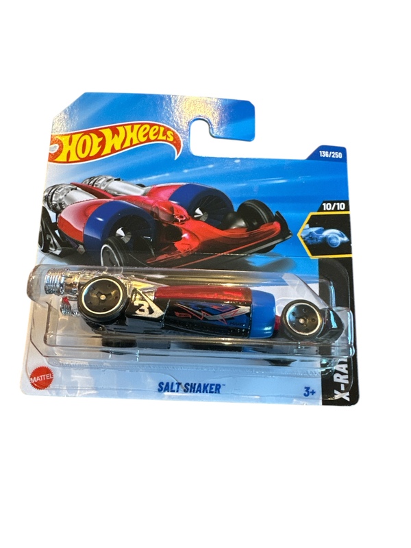 Hot Wheels 1:64 - Salt Shaker - 10/10 X-Raycers Rød/blå/sølv kjøretøy - Hot Wheels