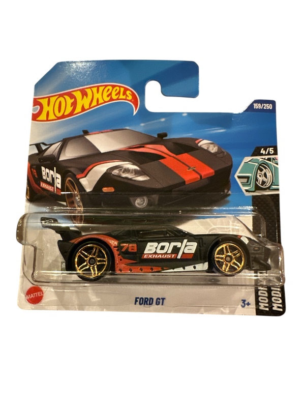 Hot Wheels 1:64 - Ford GT 4/5 Modified Sort bil - 78 BorIa exhaust - Hot Wheels