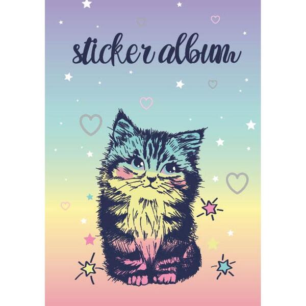 STICKER ALBUM 14,5x21CM KATT KATT - Småvarer