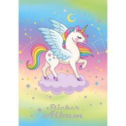 STICKER ALBUM PEGASUS 14,5X21CM UNICORN - Småvarer