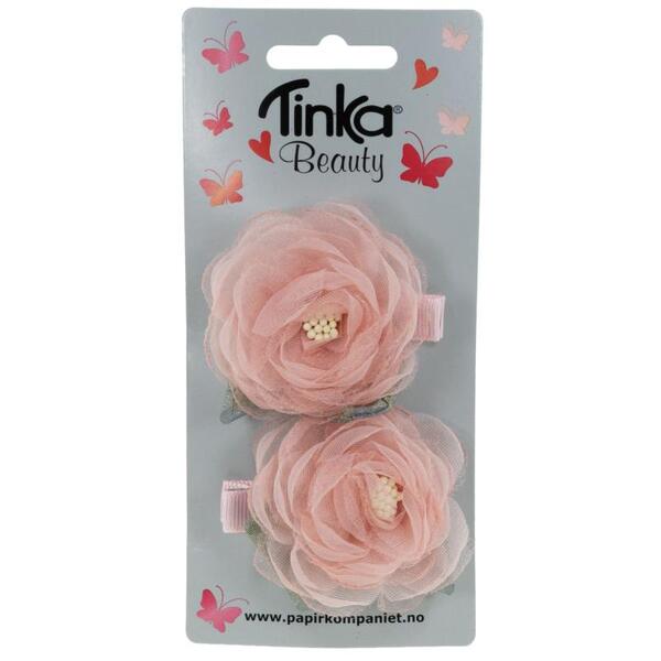 HÅRCLIPS 2 STK BLOMST ROSA TINKA BEAUTY Rosa Blomster - Tinka