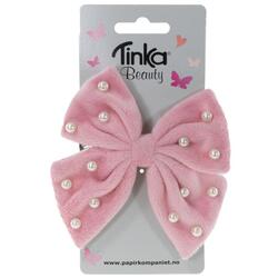 HÅRSPENNE SLØYFE ROSA M/PERLER TINKA BEAUTY Sløyfe - Tinka