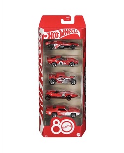 Hot Wheels Basics Mattel 80th 5 Pack 5pkn 80 års biler - Hot Wheels