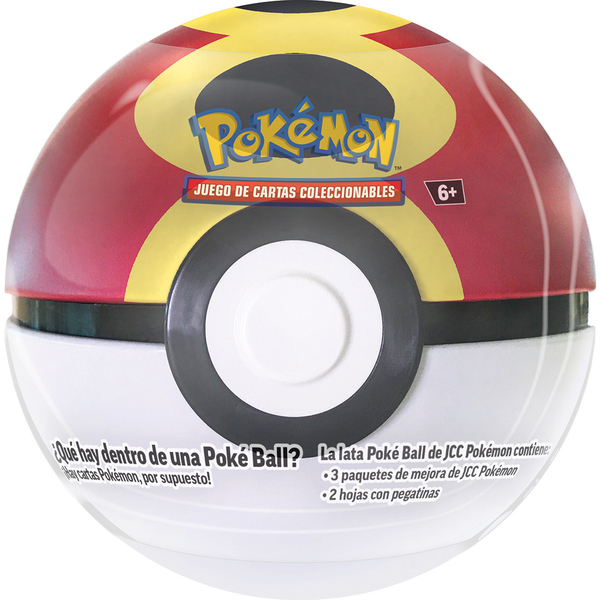 Pokémon Tin Pokeball 25 Rød med gule rundinger - pokèmon