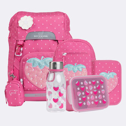 Beckmann Classic skolesekk sett, Strawberry - levering februar - NYHEIT 2026 Strawberry - Beckmann