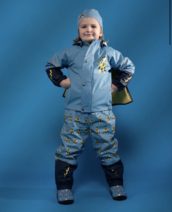 Kattnakken Regnsett Plask Superhelt Superblå - LIMITED EDITION Superblå - Kattnakken