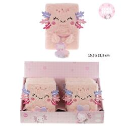 NOTISBOK AXOLOTL M/TUSJ TINKA COOL STUFF Rosa - PAPIRKOMPANIET