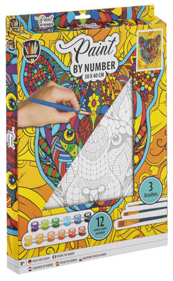 Moxy MAL PÅ NUMMER - LERRET - TIGER (30X40CM) Tiger - Salg