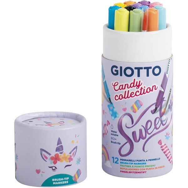 GIOTTO Candy Collection Brush penner 12 pk Penseltusjer 12 Pk - Giotto