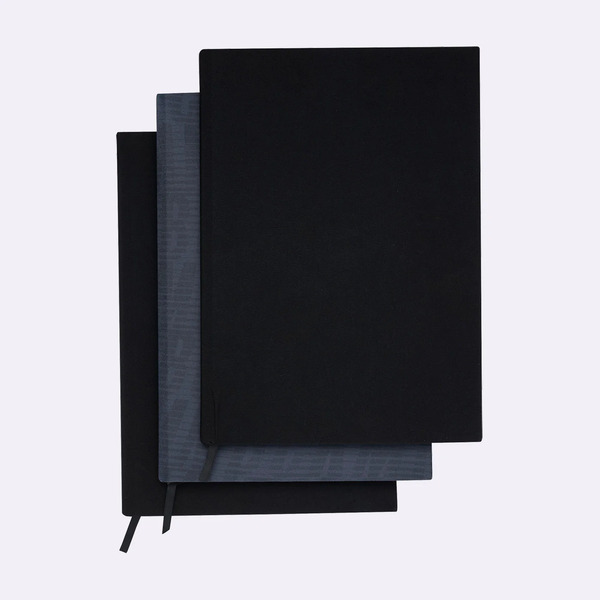 Elastisk bokbind 3 pk, Black Black - Beckmann