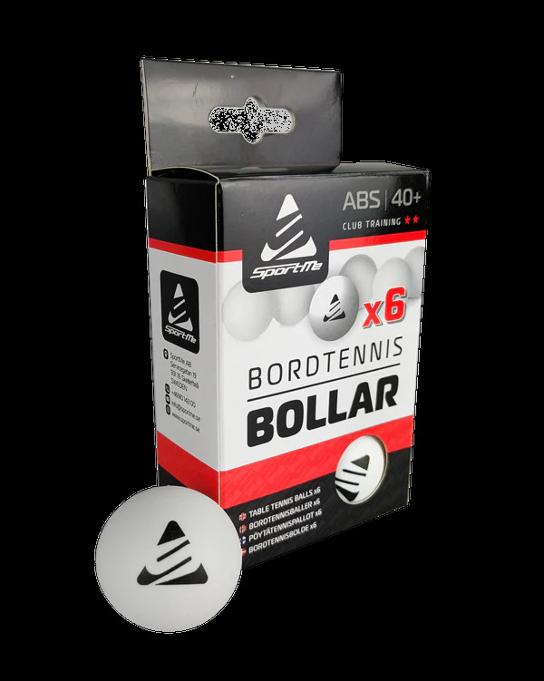 SportMe Bordtennisballer 6-pakning 6pkn bordtennisballer - Sport Me