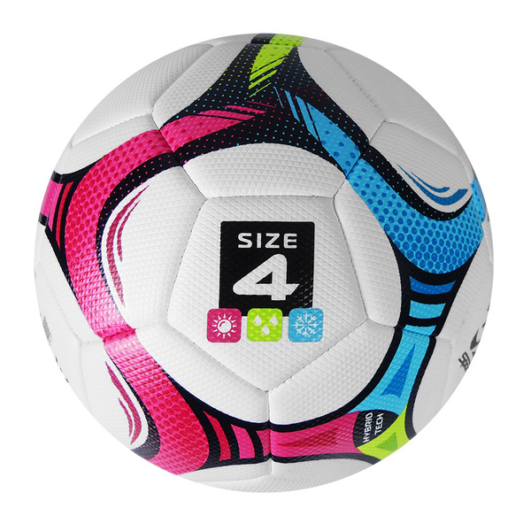SportMe Fotball Hybrid Tech str. 4 hvit og fargerik - Sport Me