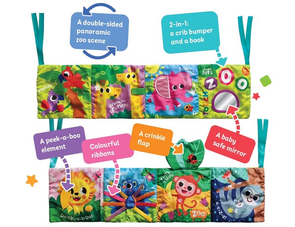 Kids Hits - Myk utbrettbar bok, til å feste på senga Myk utbrettbar bok - Småbarns Leiker