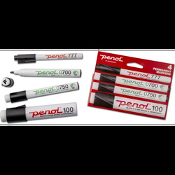 Penol Permanent marker | Medium | 4 sorte Sort  - Penol