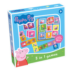 Tactic Peppa Pig 3 in 1 Lotto, Domino, Memo Peppa Gris - Brettspel