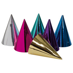 Party hatt Mixed Foil Colors 6-pk Party hatt Mixed Foil Colors 6-pk - Bursdag/Fest