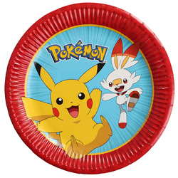 Papptallerken Pokémon 23 cm 8-pk Pokemon - Bursdag/Fest