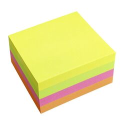 Notatkube INFO 75x75mm neon ass notatblokk neon - Kontorutstyr