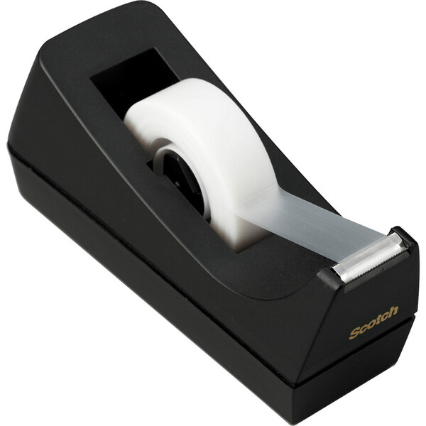 Scotch C38 Desktop Tape Dispenser, Black, 1