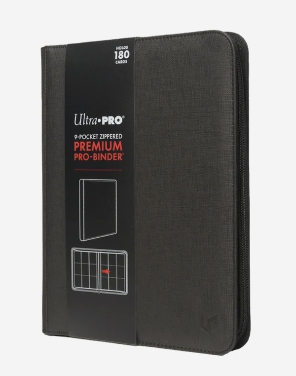 UltraPro Premium Pro-Binder 9-lommers glidelås perm Sort  - Samlekort