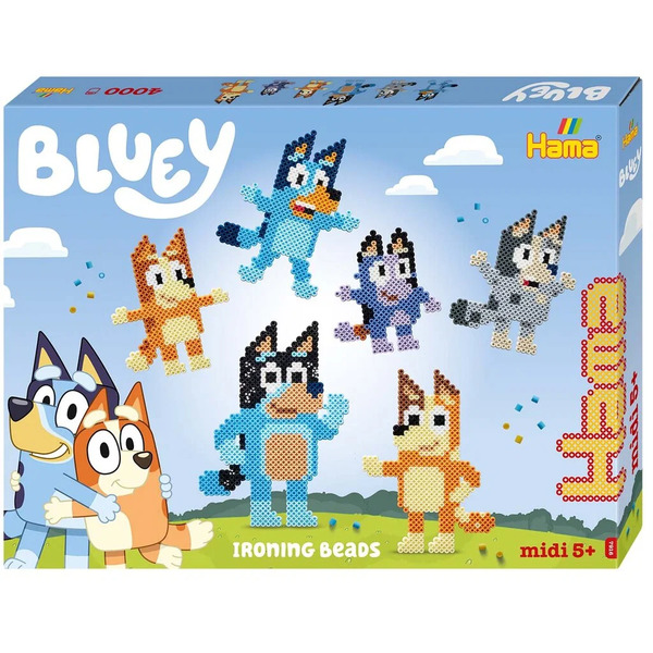 Hama Midi Gift Box Bluey 4.000 pcs Bluey gaveeske - hama