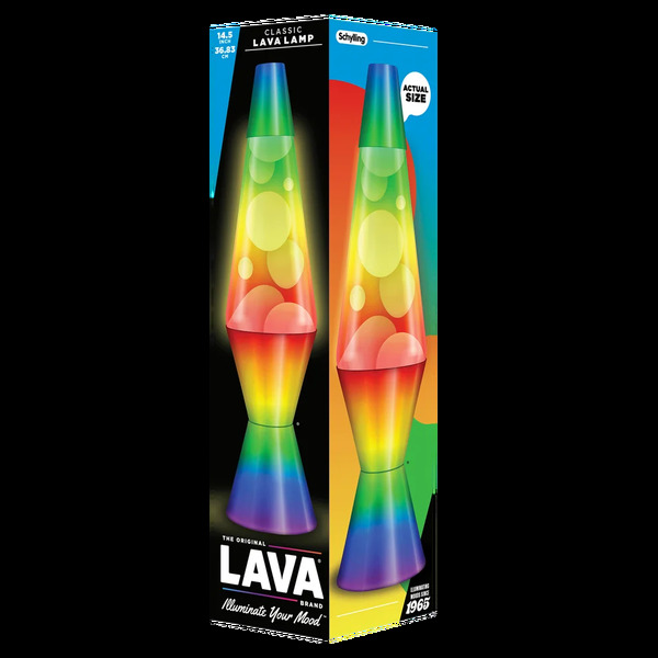 Lamp 37cm White/Tri-colour, Rainbow Base Rainbow - Musikk og disco