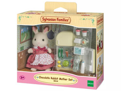 SYLVANIAN SETT MED MAMMA SJOKOLADEKANIN (KJØLESKAP) Kjøleskap og mat - Sylvanian families