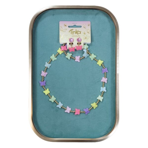 HALSKJEDE/ARMBÅND/ØRECLIPS SOMMERFUGLER TINKA BEAUTY Sommerfugler - Tinka