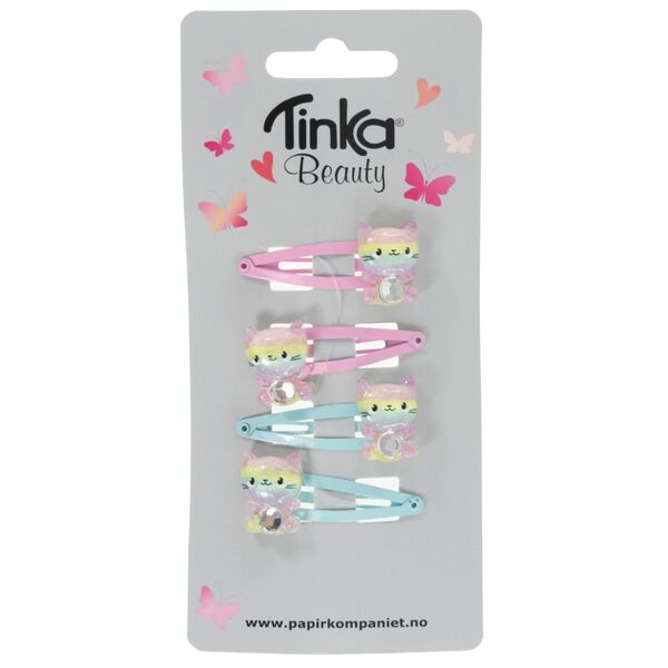 HÅRKLIPS 4 STK KATTUNGE BLÅ TINKA BEAUTY Hårklips - Tinka