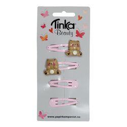 HÅRCLIPS BAMSE 4 STK TINKA BEAUTY Hårklips - Tinka