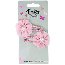 HÅRSPENNE PERLER M/BLOMST ROSA TINKA BEAUTY Hårspenne - Tinka