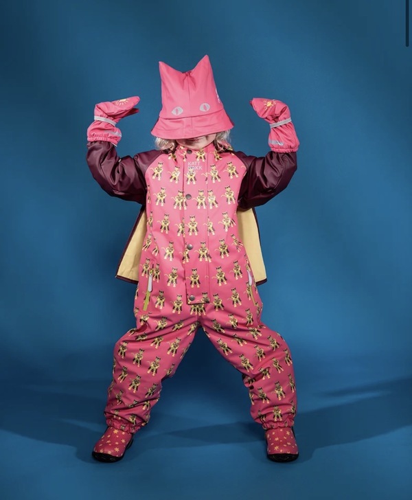  Kattnakken Vinterregndress Slaps Superhelt Superrosa m/kappe Superrosa - Kattnakken