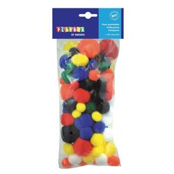 Pompom PLAYBOX (100) Forskjellige farger i pakken - Kontorutstyr