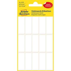 Etikett AVERY manuell 14x38mm hvit Hvit Etikett - Kontorutstyr