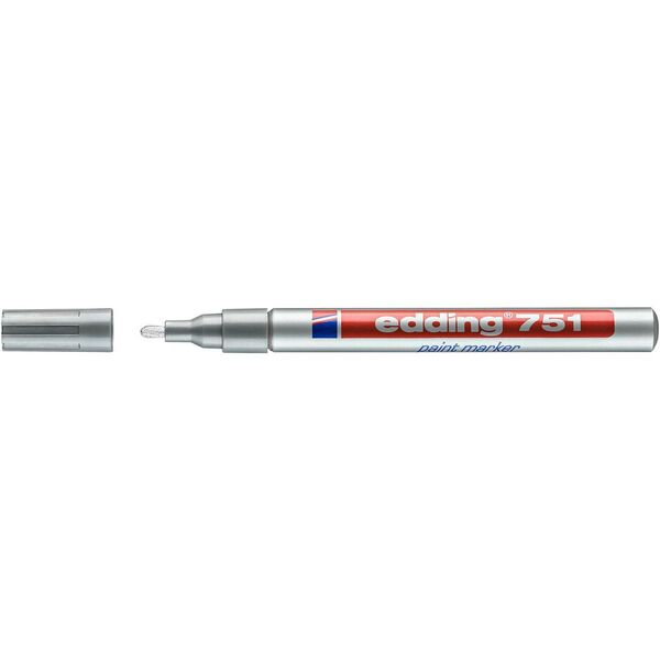  Paintmarker EDDING 751 sølv Sølv - Kontorutstyr