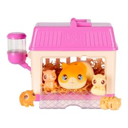 Little Live Pets Lekesett – Mama Surprise Minis med 7 Overraskelser – Hamster Hamster Rosa bur - Little Live Pets