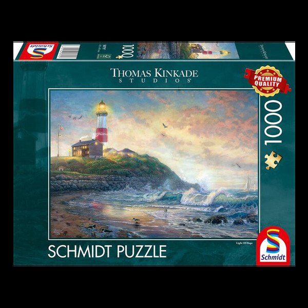 Puzzle - Thomas Kinkade - Lighthouse of hope (1000 biter) Lighthouse - Schmidt