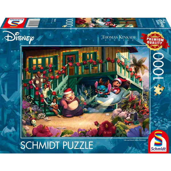 Puzzle - Disney, Lilo and Stitch Aloha Christmas (1000 biter) Lilo & Stitch - Schmidt