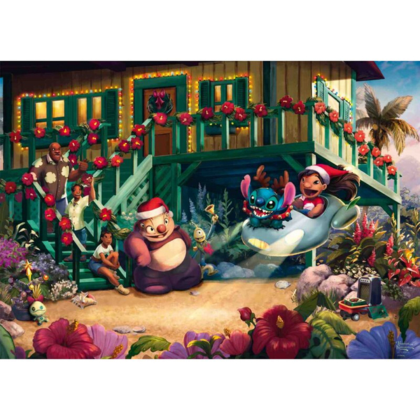 Puzzle - Disney, Lilo and Stitch Aloha Christmas (1000 biter) Lilo & Stitch - Schmidt