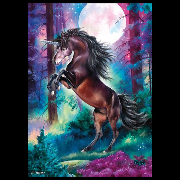 Puzzle - Unicorn in full moon (1000 biter) UNICORN - Schmidt