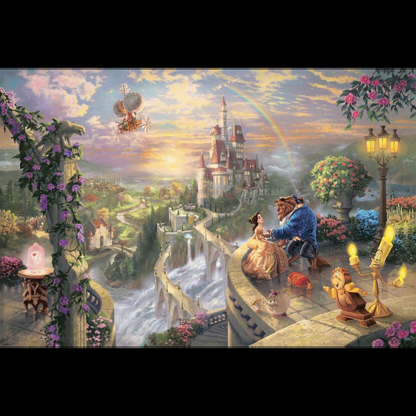 Schmidt puslespill 1000 Thomas Kinkade: Disney - Beauty and the Beast  Beauty and the Beast - Schmidt