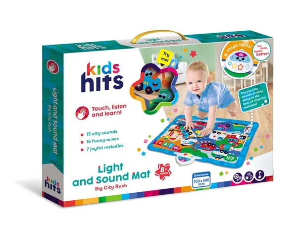 Kids Hits - lekematte med kjøretøymotiv Lekematte - Småbarns Leiker