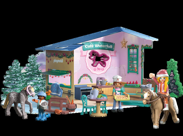 Playmobile  Advent Calendar - Baking at the Rider Café cafe waterfall - Adventskalender