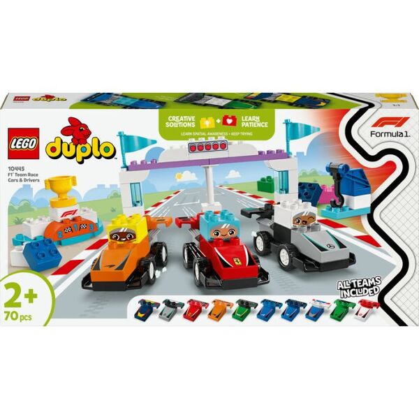 LEGO DUPLO  Town 10445 F1 Team med racerbiler og sjåfører 10445 - Lego duplo