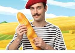 Jumbo Squeeze Baguette 37cm CDU Baguette - Fidget Toys