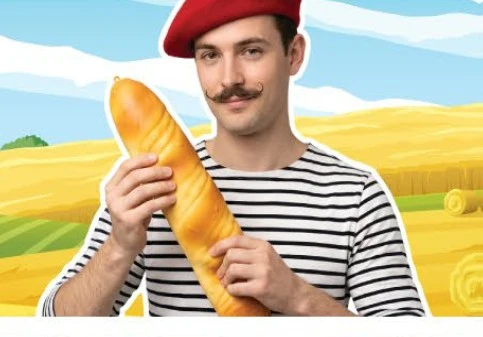 Jumbo Squeeze Baguette 37cm CDU Baguette - Fidget Toys