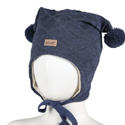 Kivat Knytelue ull 601L-61 blå med kivatlogo Blå med kivatlogo - Kivat
