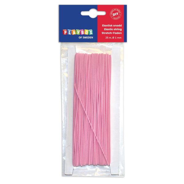 Elastisk tråd PLAYBOX 25m rosa Elastisk tråd rosa - Kontorutstyr